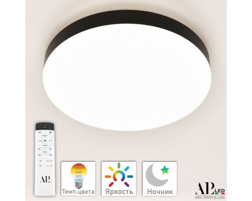 Настенно-потолочный светильник Toscana 3315.XM-30W Black APL LED