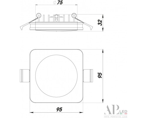 Точечный светильник Ingrid 3322.LD109S/12W/6K APL LED Точечный светильник Ingrid 3322.LD109S/12W/6K APL LED
