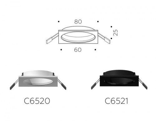 Основание для встраиваемого светильника C C6520 Ambrella Основание для встраиваемого светильника C C6520 Ambrella