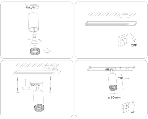 Трековый светильник Track System GL5162 Ambrella Трековый светильник Track System GL5162 Ambrella