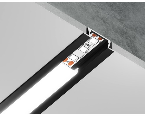 Профиль для светодиодной ленты Illumination GP1001BK Ambrella Профиль для светодиодной ленты Illumination GP1001BK Ambrella