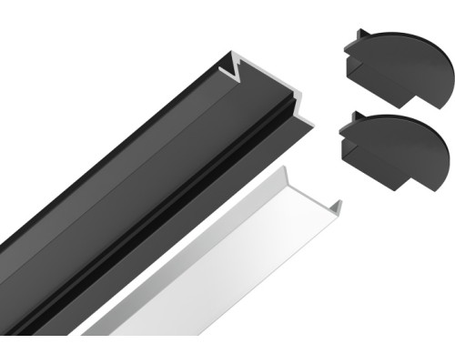 Профиль для светодиодной ленты Illumination GP1001BK Ambrella Профиль для светодиодной ленты Illumination GP1001BK Ambrella