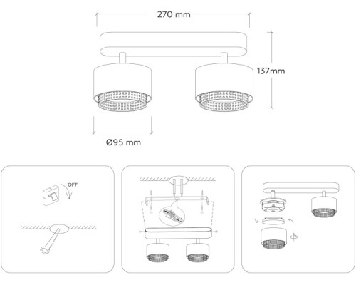 Спот Techno Spot TN71285 Ambrella Спот Techno Spot TN71285 Ambrella