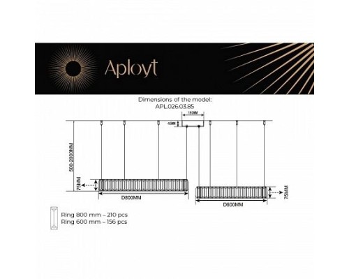 Подвесной светильник Nicoletta APL.026.03.85 Aployt Подвесной светильник Nicoletta APL.026.03.85 Aployt
