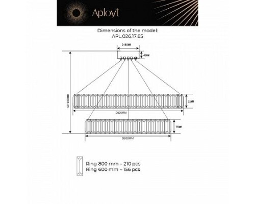 Подвесной светильник Nicoletta APL.026.13.85 Aployt Подвесной светильник Nicoletta APL.026.13.85 Aployt