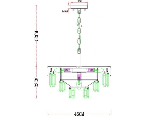 Подвесная люстра Diadem A1002LM-6CC Arte Lamp Подвесная люстра Diadem A1002LM-6CC Arte Lamp