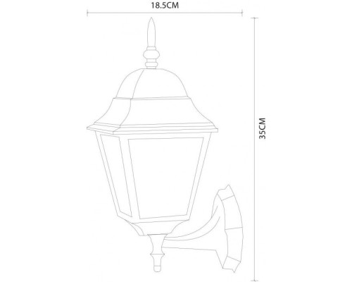 Настенный фонарь уличный Bremen A1011AL-1BK Arte Lamp