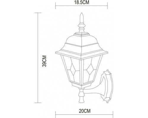 Настенный фонарь уличный Berlin A1011AL-1BN Arte Lamp Настенный фонарь уличный Berlin A1011AL-1BN Arte Lamp