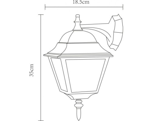 Настенный фонарь уличный Bremen A1012AL-1BK Arte Lamp