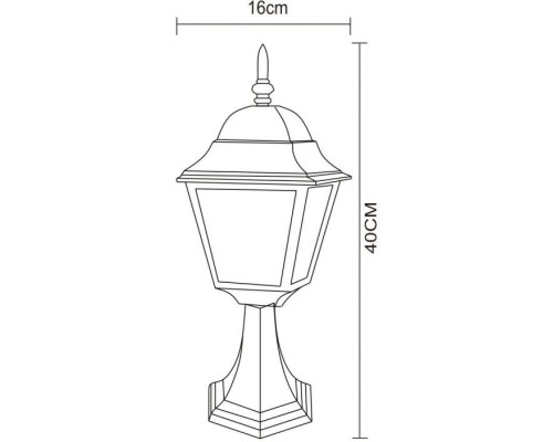 Наземный фонарь Bremen A1014FN-1BK Arte Lamp Наземный фонарь Bremen A1014FN-1BK Arte Lamp