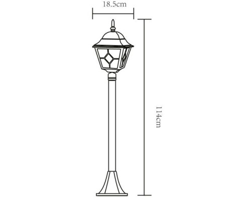 Наземный фонарь Berlin A1016PA-1BN Arte Lamp Наземный фонарь Berlin A1016PA-1BN Arte Lamp