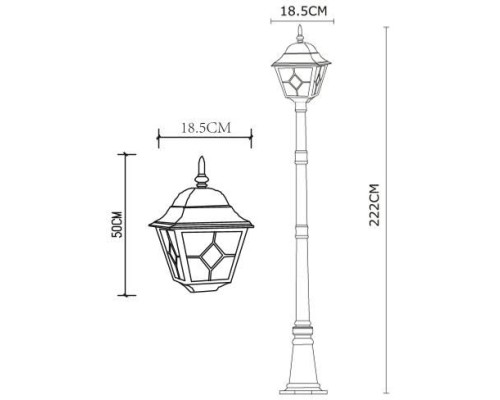 Наземный фонарь Berlin A1017PA-1BN Arte Lamp