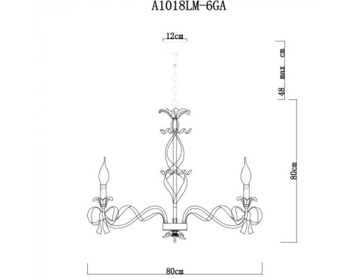 Подвесная люстра Olivia A1018LM-6GA Arte Lamp Подвесная люстра Olivia A1018LM-6GA Arte Lamp