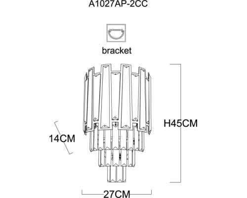 Настенный светильник Ellie A1027AP-2CC Arte Lamp Настенный светильник Ellie A1027AP-2CC Arte Lamp