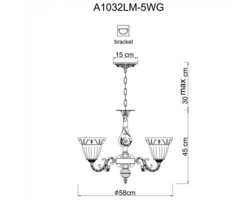 Подвесная люстра Delizia A1032LM-5WG Arte Lamp Подвесная люстра Delizia A1032LM-5WG Arte Lamp