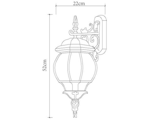 Настенный фонарь уличный Atlanta A1042AL-1BG Arte Lamp Настенный фонарь уличный Atlanta A1042AL-1BG Arte Lamp