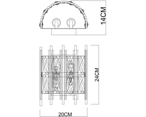Настенный светильник Alruba A1043AP-2BK Arte Lamp Настенный светильник Alruba A1043AP-2BK Arte Lamp