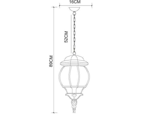 Уличный подвесной светильник Atlanta A1045SO-1BG Arte Lamp