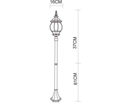 Наземный фонарь Atlanta A1046PA-1BG Arte Lamp Наземный фонарь Atlanta A1046PA-1BG Arte Lamp