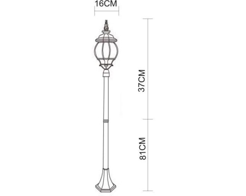 Наземный фонарь Atlanta A1046PA-1BG Arte Lamp