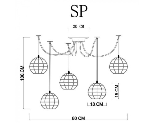 Подвесной светильник Spider A1110SP-5WH Arte Lamp Подвесной светильник Spider A1110SP-5WH Arte Lamp