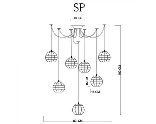 Подвесной светильник Spider A1110SP-7WH Arte Lamp Подвесной светильник Spider A1110SP-7WH Arte Lamp