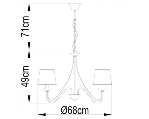 Подвесная люстра Aurora A1150LM-5CC Arte Lamp Подвесная люстра Aurora A1150LM-5CC Arte Lamp