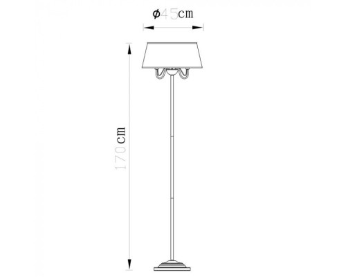 Торшер Aurora A1150PN-3CC Arte Lamp Торшер Aurora A1150PN-3CC Arte Lamp