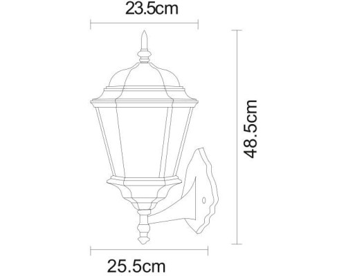 Настенный фонарь уличный Genova A1201AL-1BN Arte Lamp