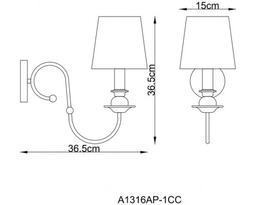 Бра Molly A1316AP-1CC Arte Lamp Бра Molly A1316AP-1CC Arte Lamp