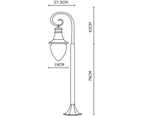 Наземный фонарь Vienna A1317PA-1BN Arte Lamp Наземный фонарь Vienna A1317PA-1BN Arte Lamp