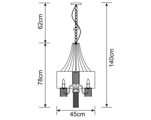 Подвесная люстра Granny A1475SP-5CC Arte Lamp Подвесная люстра Granny A1475SP-5CC Arte Lamp