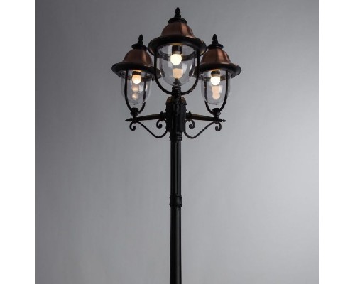 Наземный фонарь Barcelona A1486PA-3BK Arte Lamp Наземный фонарь Barcelona A1486PA-3BK Arte Lamp