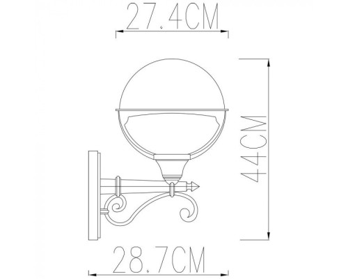 Настенный фонарь уличный Monaco A1491AL-1WG Arte Lamp Настенный фонарь уличный Monaco A1491AL-1WG Arte Lamp