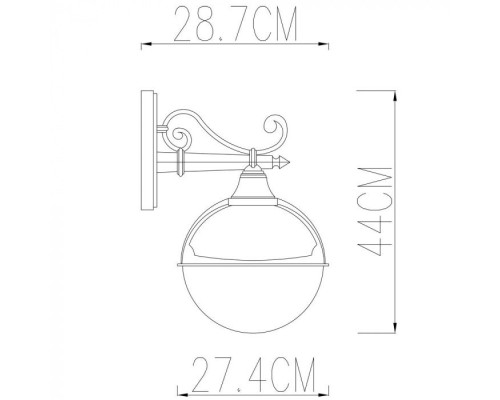 Настенный фонарь уличный Monaco A1492AL-1WG Arte Lamp Настенный фонарь уличный Monaco A1492AL-1WG Arte Lamp