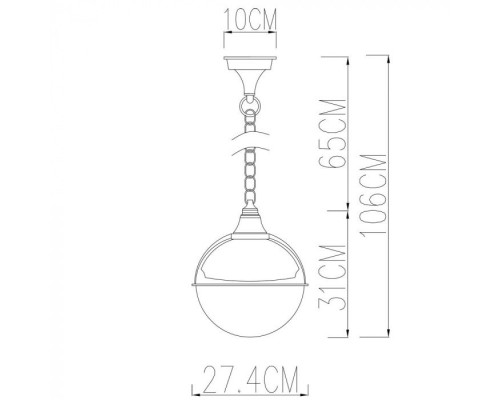 Уличный подвесной светильник Monaco A1495SO-1WG Arte Lamp