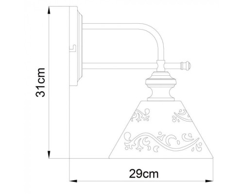 Бра Kensington A1511AP-1PB Arte Lamp