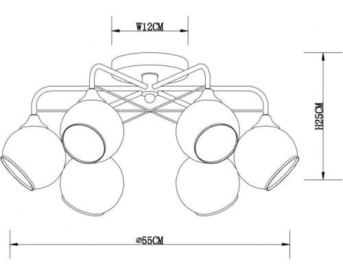 Потолочная люстра Miram A1521PL-6WH Arte Lamp Потолочная люстра Miram A1521PL-6WH Arte Lamp