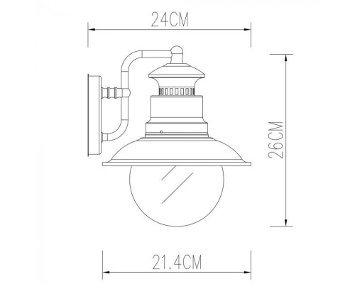 Настенный фонарь уличный Amsterdam A1523AL-1BN Arte Lamp