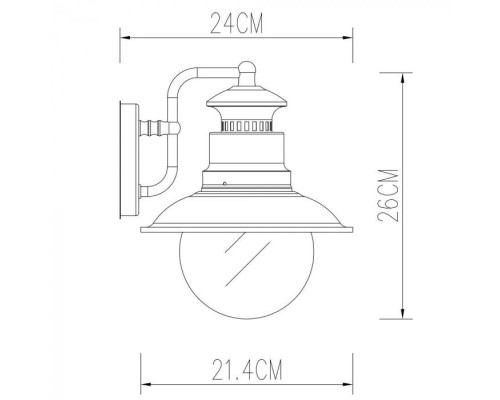 Настенный фонарь уличный Amsterdam A1523AL-1WG Arte Lamp