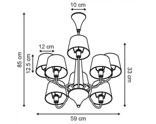 Подвесная люстра Gracia A1528LM-8WH Arte Lamp Подвесная люстра Gracia A1528LM-8WH Arte Lamp