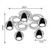 Потолочная люстра Ginevra A1604PL-5BK Arte Lamp
