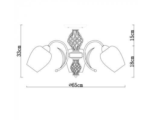 Потолочная люстра Dina A1608PL-3CC Arte Lamp Потолочная люстра Dina A1608PL-3CC Arte Lamp