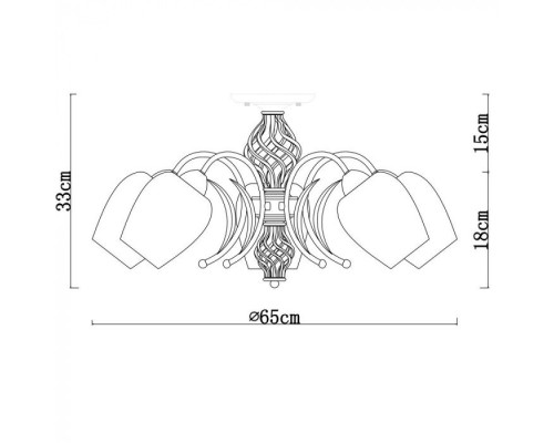 Потолочная люстра Dina A1608PL-5CC Arte Lamp Потолочная люстра Dina A1608PL-5CC Arte Lamp