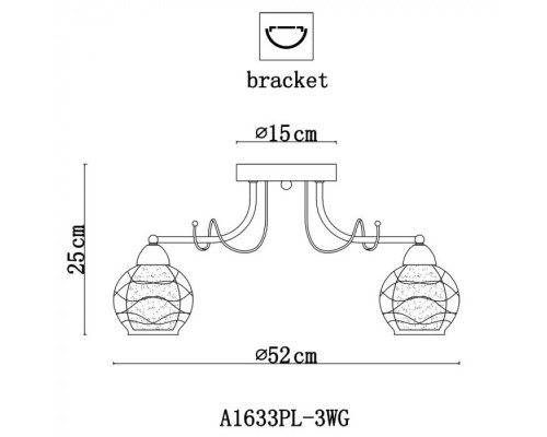 Потолочная люстра Intreccio A1633PL-3WG Arte Lamp Потолочная люстра Intreccio A1633PL-3WG Arte Lamp