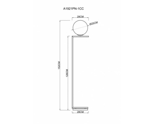 Торшер Bolla-unica A1921PN-1CC Arte Lamp Торшер Bolla-unica A1921PN-1CC Arte Lamp