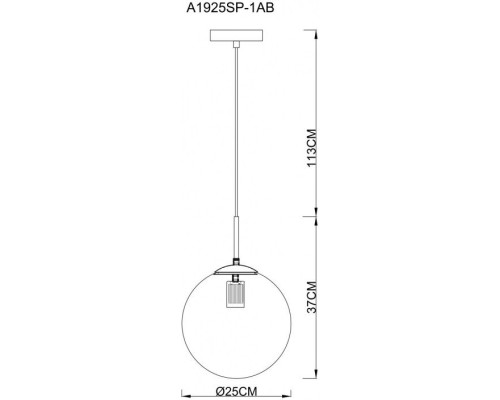 Подвесной светильник Volare A1925SP-1AB Arte Lamp Подвесной светильник Volare A1925SP-1AB Arte Lamp