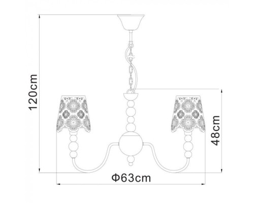 Подвесная люстра Maestro A2030LM-5WA Arte Lamp Подвесная люстра Maestro A2030LM-5WA Arte Lamp