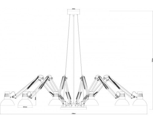 Подвесная люстра Ragno A2043SP-12BK Arte Lamp Подвесная люстра Ragno A2043SP-12BK Arte Lamp