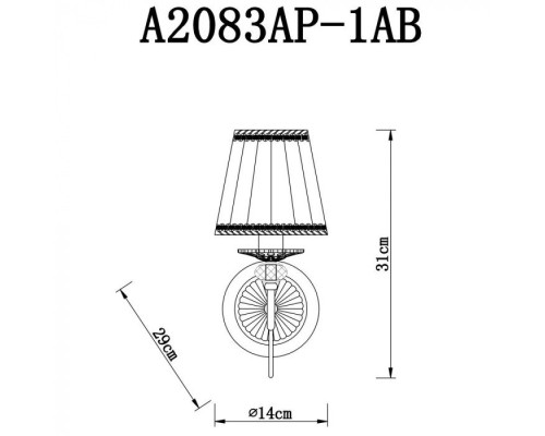 Бра Charm A2083AP-1AB Arte Lamp Бра Charm A2083AP-1AB Arte Lamp